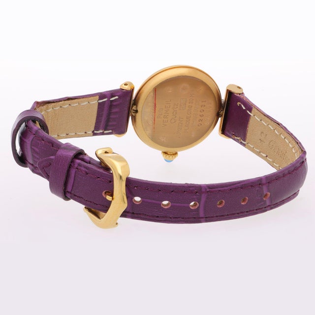 1980s Cartier Must De Colisee Vermeil 590002 Ladies 24mm Watch Box/Papers For Sale - Image 9 of 15