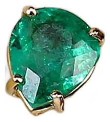 AJD Emerald Earrings in 18k Yellow Gold - 2 Pieces