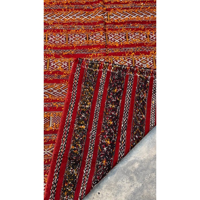 1980s Moroccan Kilim Zemmour Rug - 9.5 X 5.35 Ft For Sale - Image 9 of 11