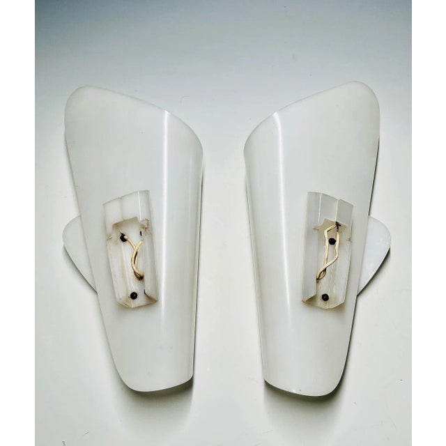 Acrylic Glass Wall Lights by Hanns Hoffmann-Lederer for Hl Leuchten, 1950s, Set of 2 For Sale - Image 6 of 7