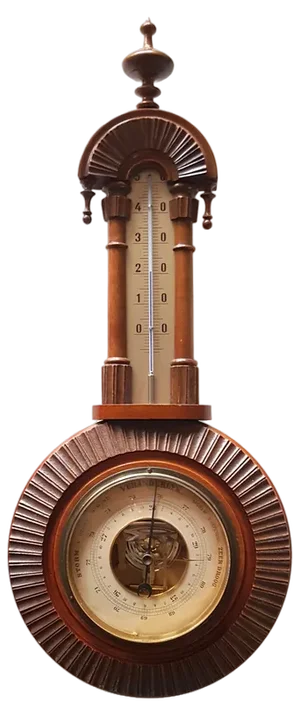 Wall-Mounted Weather Station in Carved Wood