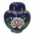 Chinese Vintage Chinese Cloisonné Floral Ginger Jar, Cobalt Blue, 3.5" For Sale - Image 3 of 9