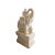 Chinese Pair White Marble Stone Fengshui Elephant Trunk Up Statues For Sale - Image 4 of 9