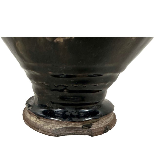 Chocolate Antique Khmer Angkor Period Stoneware Baluster Vase For Sale - Image 8 of 18
