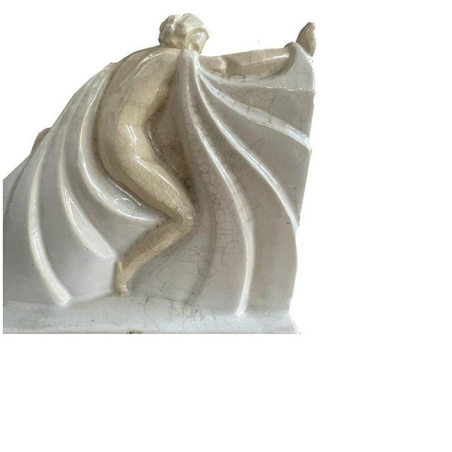 Ceramic Art Deco Bookends, Set of 2 For Sale - Image 7 of 8