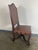 Set of Eight Spanish Walnut & Leather Dining Chairs For Sale - Image 15 of 17