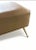 2020s Pair of Stools in Camel Italian Leather With Solid Brass Legs With Ball Feet For Sale - Image 5 of 7
