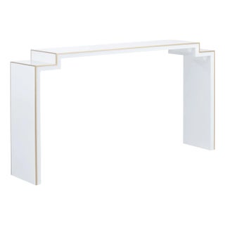Chatsworth Lacquered Console Table - White For Sale