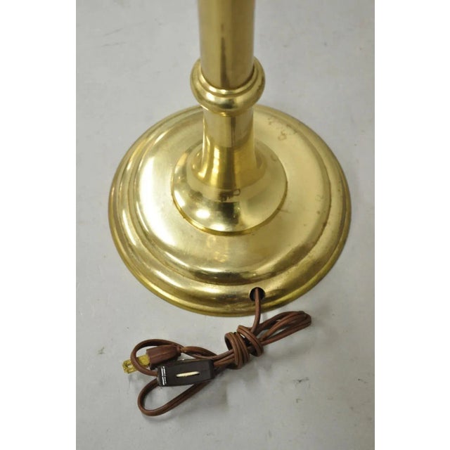 Vintage Brass Fretwork Japanese Lantern Small Chinoiserie Oriental Table Lamp For Sale - Image 9 of 12