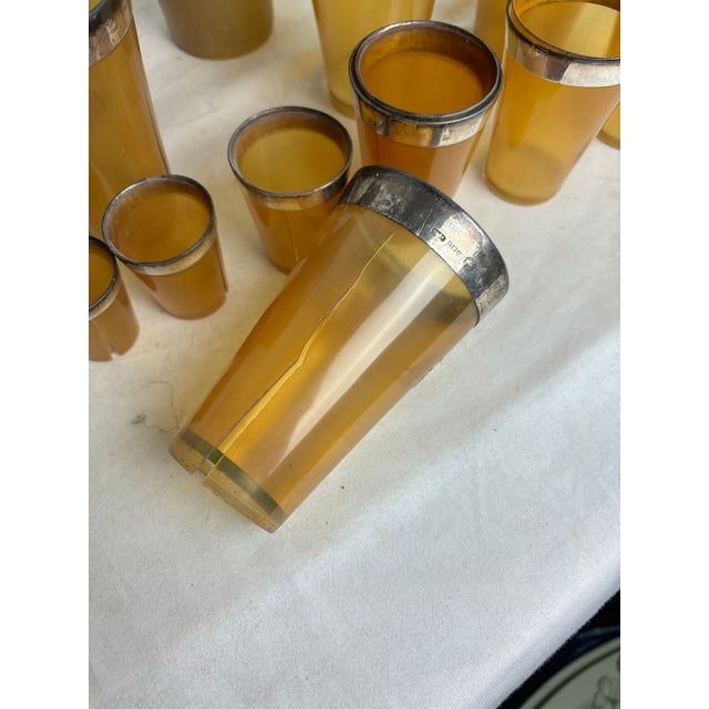 Transparent Antique English Sterling & Horn Cups - 13pcs For Sale - Image 8 of 8