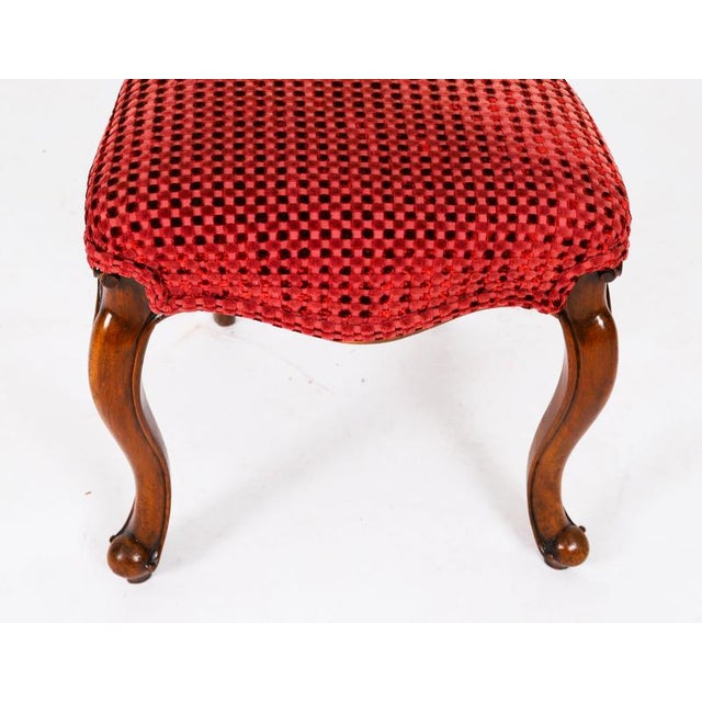 Antique Victorian Walnut Cabriole Dining Chairs, 1800s, Set of 6 For Sale - Image 9 of 12