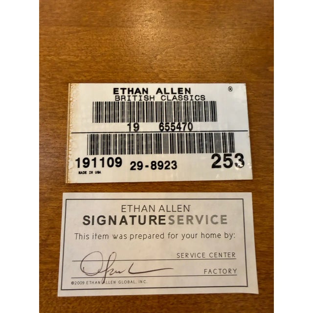 1990s Ethan Allen British Classics Freeport Oval Side Table on Casters For Sale - Image 5 of 12