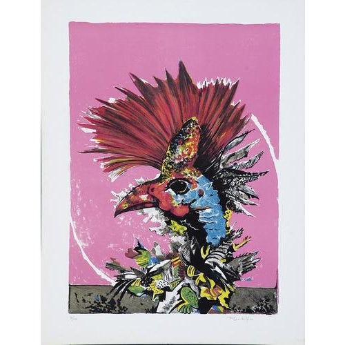 Lithograph on paper. Hand Signed and numbered. Edition of 100. Very good condition. This piece is attributed to the...