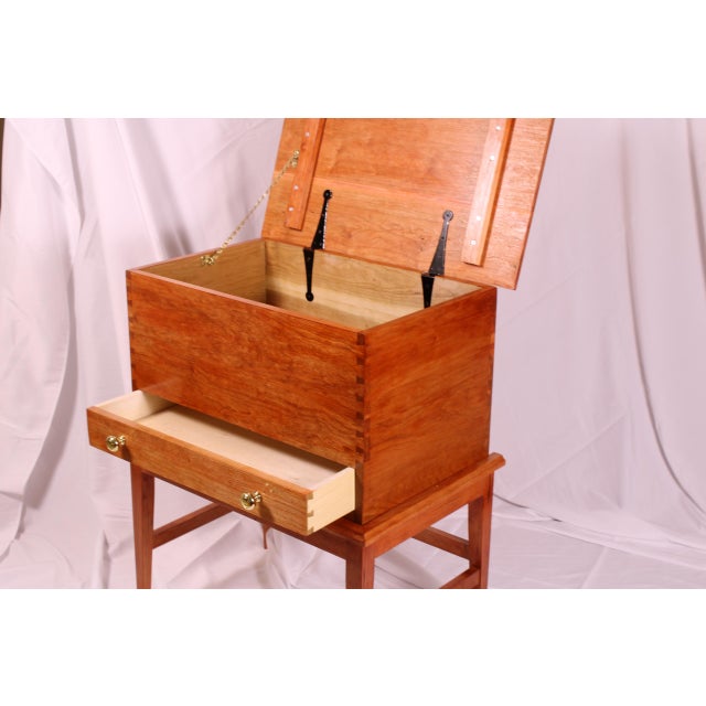Shaker Cherry Chest on Stand For Sale - Image 4 of 6