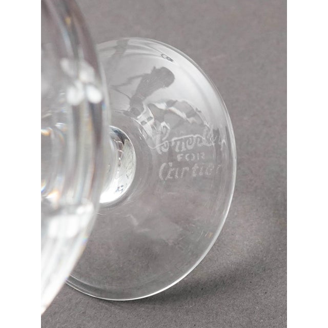 Late 20th Century Cartier Brierley Crystal Cognac Brandy Snifters in