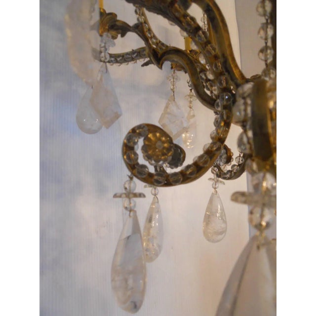Striking Rock Crystal Chandelier For Sale - Image 9 of 10