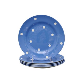 Vintage English Cornishware Domino Plates, Set of 5 For Sale