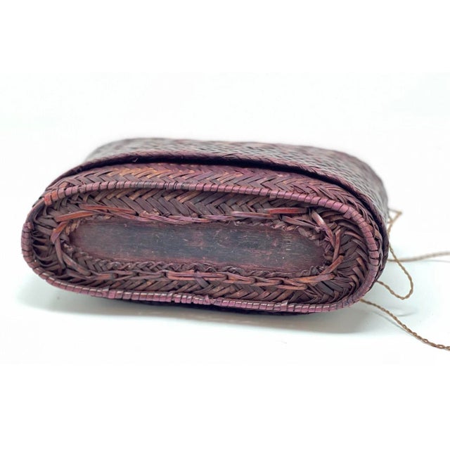 Asian Antique Vintage Southeast Asia Tobacco Storage Basket. For Sale - Image 3 of 10
