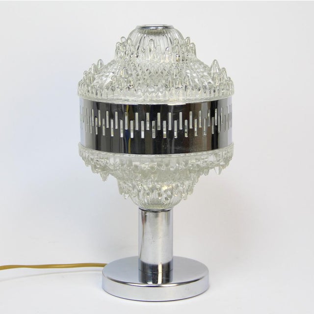 Silver Chrome Lamp, 1970s For Sale - Image 3 of 5