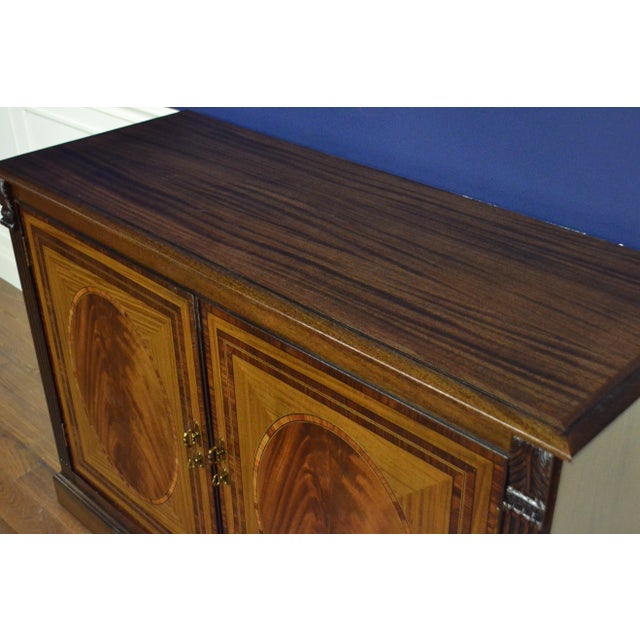 Mahogany Georgian Style Two-Door Buffet Credenza by Leighton Hall Made-To-Order For Sale - Image 4 of 7