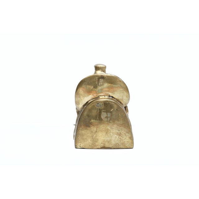 Brass Vintage Brass Saddle Planter: Farmhouse Decor For Sale - Image 8 of 11