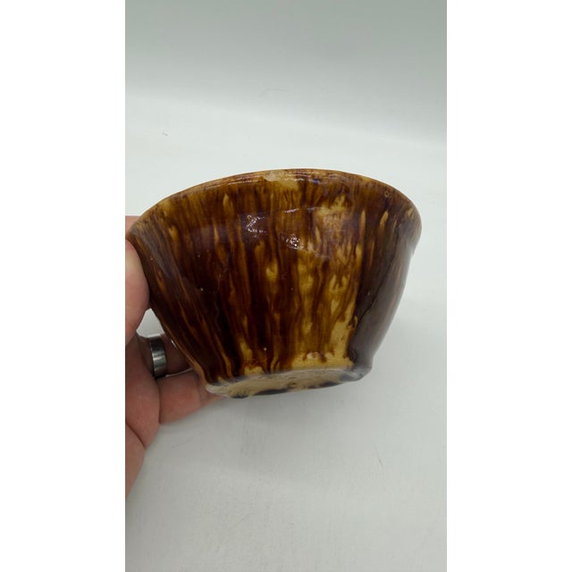 Brown A Very Nice Rockingham Glazed Yellowware Small Sized Mixing Bowl, Circa 1870’s For Sale - Image 8 of 12