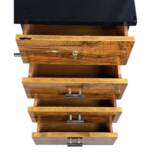 Wood Art Deco Model H-180 Writing Desk by Jindřich Halabala, 1930s For Sale - Image 7 of 12