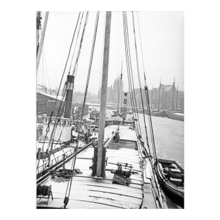 Karl Heinrich Lämmel, Wintertime at River Pregel with Ship, Germany, 1934, Photograph For Sale