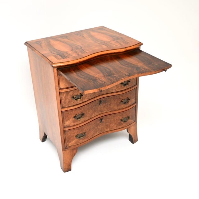 Antique Burr Walnut Chest of Drawers, 1890s For Sale - Image 4 of 11