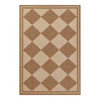 Erin Gates by Momeni Saybrook Diamond Natural Indoor/Outdoor Area Rug 2' X 3' For Sale