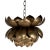 Mid 20th Century Mid Century Modern Brass Lotus Pendant For Sale