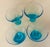 Vintage Handblown Capri Blue Stemless Weighted Cocktail Glasses- Set of 4 For Sale - Image 6 of 10