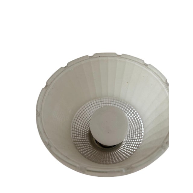 Vintage Brass Torchiere and Candelabra Table Lamp with Green Shades For Sale - Image 6 of 7