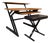 Quik Lok Studio Triple-Shelf Workstation Desk + Bench, Set For Sale