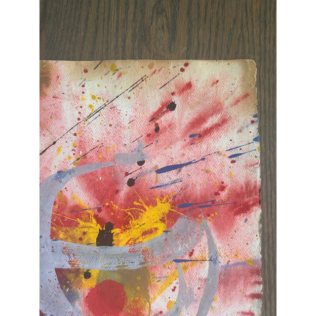 Paint Hendrik Grise Signed Vintage Original Abstract Expressionist Painting For Sale - Image 7 of 8