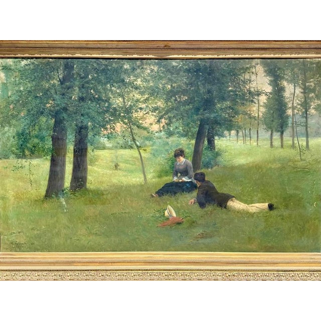 Artist: victor lecomte (1856-1920) period: 19th century style: other style condition: good condition material: oil...