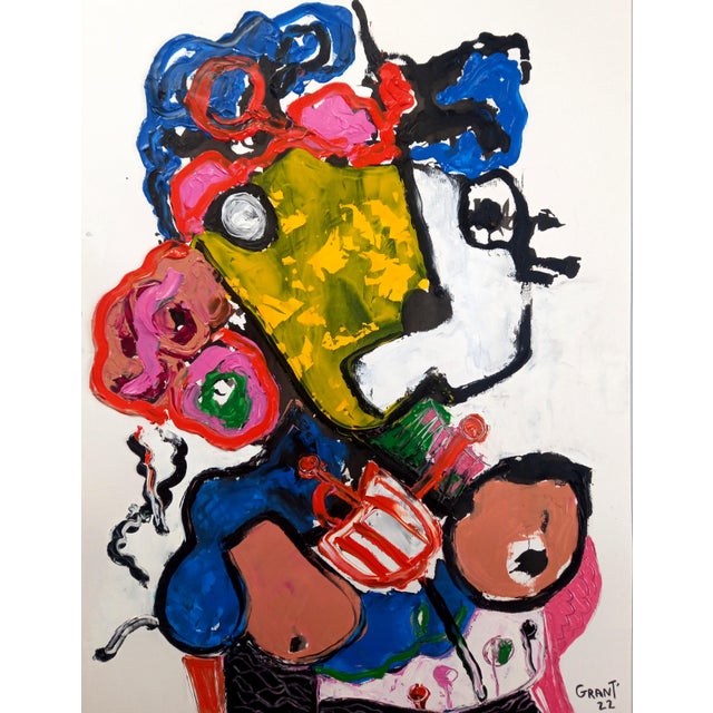 Picasso Style Contemporary Figurative Abstract Original Oil 