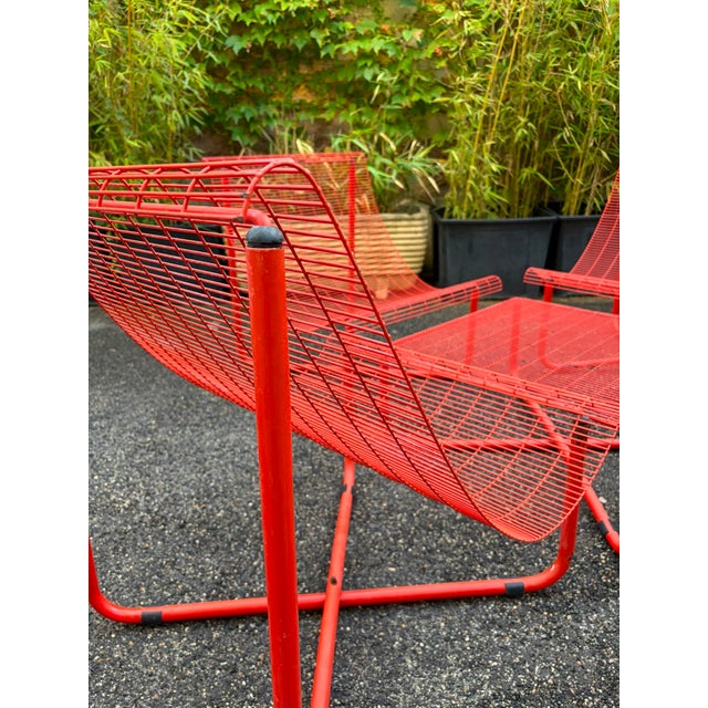 Jarpen Garden Longe Chairs and Table by Niels Gammelgaard for Ikea, 1980s, Set of 5 For Sale - Image 9 of 10
