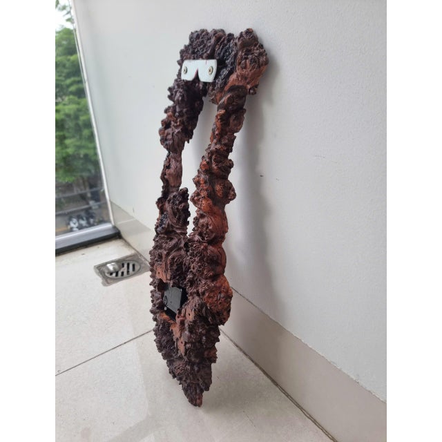 Gateway of Time – One-of-a-Kind Vietnamese Burl Elm Wood Wall Clock For Sale - Image 13 of 14