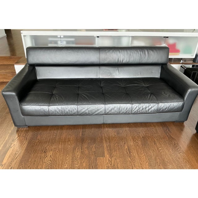 Iconic Roche Bobois Leather Sofa & Chair Set For Sale - Image 10 of 10