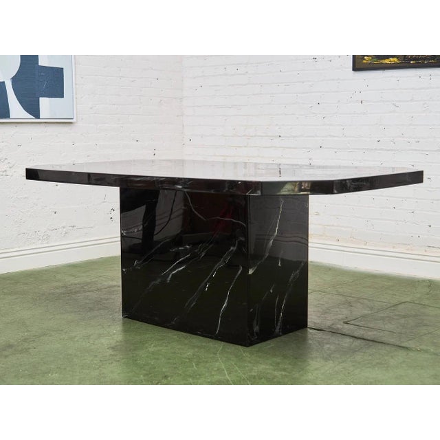 Mid 20th Century Faux Marble Dining Table For Sale - Image 4 of 7