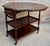 Neoclassical 1960s Spanish Wooden Bar Cart With Folding Leaves and Three Tiers For Sale - Image 3 of 9
