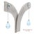 18k Solid White Gold Blue Topaz Drop Earrings Metal Type: 18k Solid White Gold Total Item Weight: 3.1 Grams Length: 39.0...