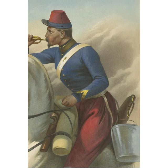 French Cavalryman During the Battle of the Smala, 1845, Paper For Sale - Image 4 of 5