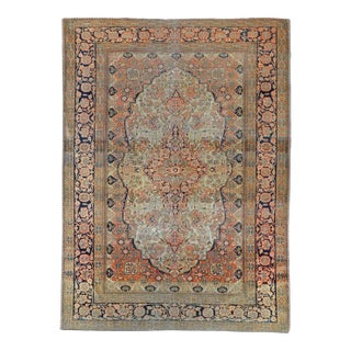 Antique Mohtasham Kashan Rug 4'6'' X 6'6'' For Sale