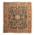 Antique Navy Field Red Border Heriz Serapi Rug no. 10350 For Sale