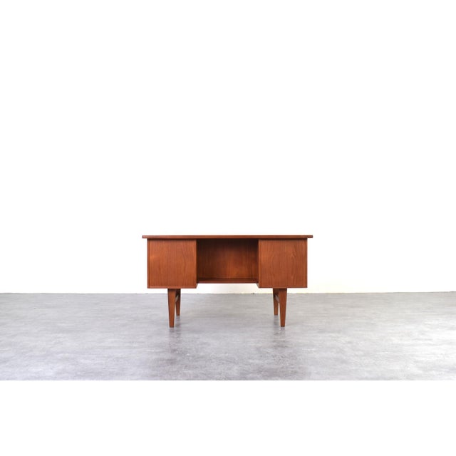Mid-Century Danish Teak Executive Desk, 1960s For Sale - Image 9 of 18