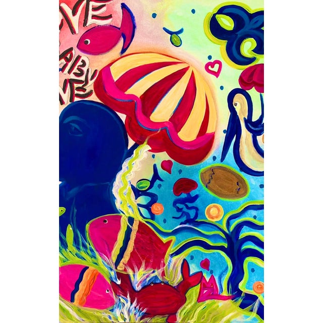 Louis Armstrong, "Love, Baby Love" Giclee, Canvad Print, New Orleans Louisiana Painting Giclee by Mina Zavala Lanzas, Hand Embellished and Texturized For Sale - Image 4 of 6