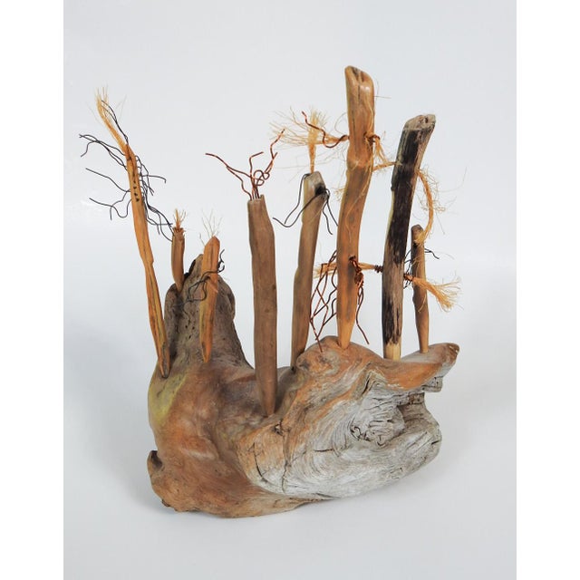 Wood Contemporary Driftwood Abstract Figure Sculpture For Sale - Image 7 of 10