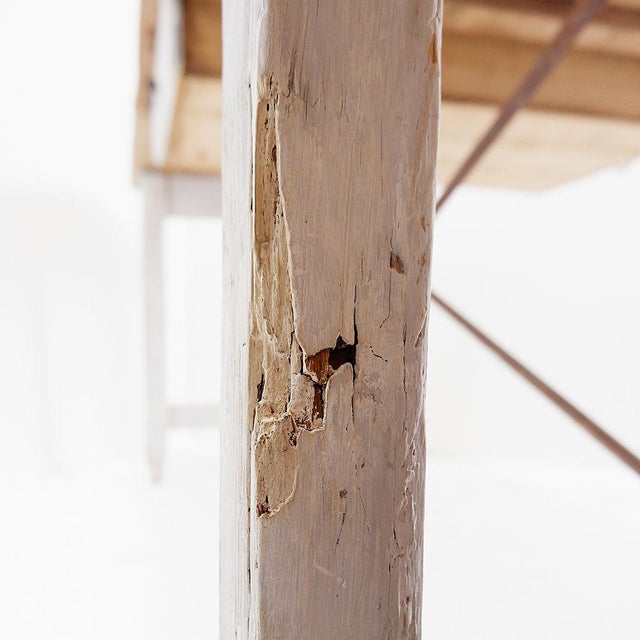 Large Wood Farmhouse Table, 1950s For Sale - Image 13 of 16